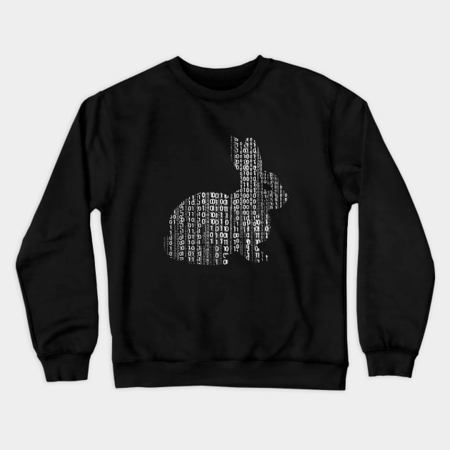 Follow The White Rabbit Crewneck Sweatshirt by StudioInfinito